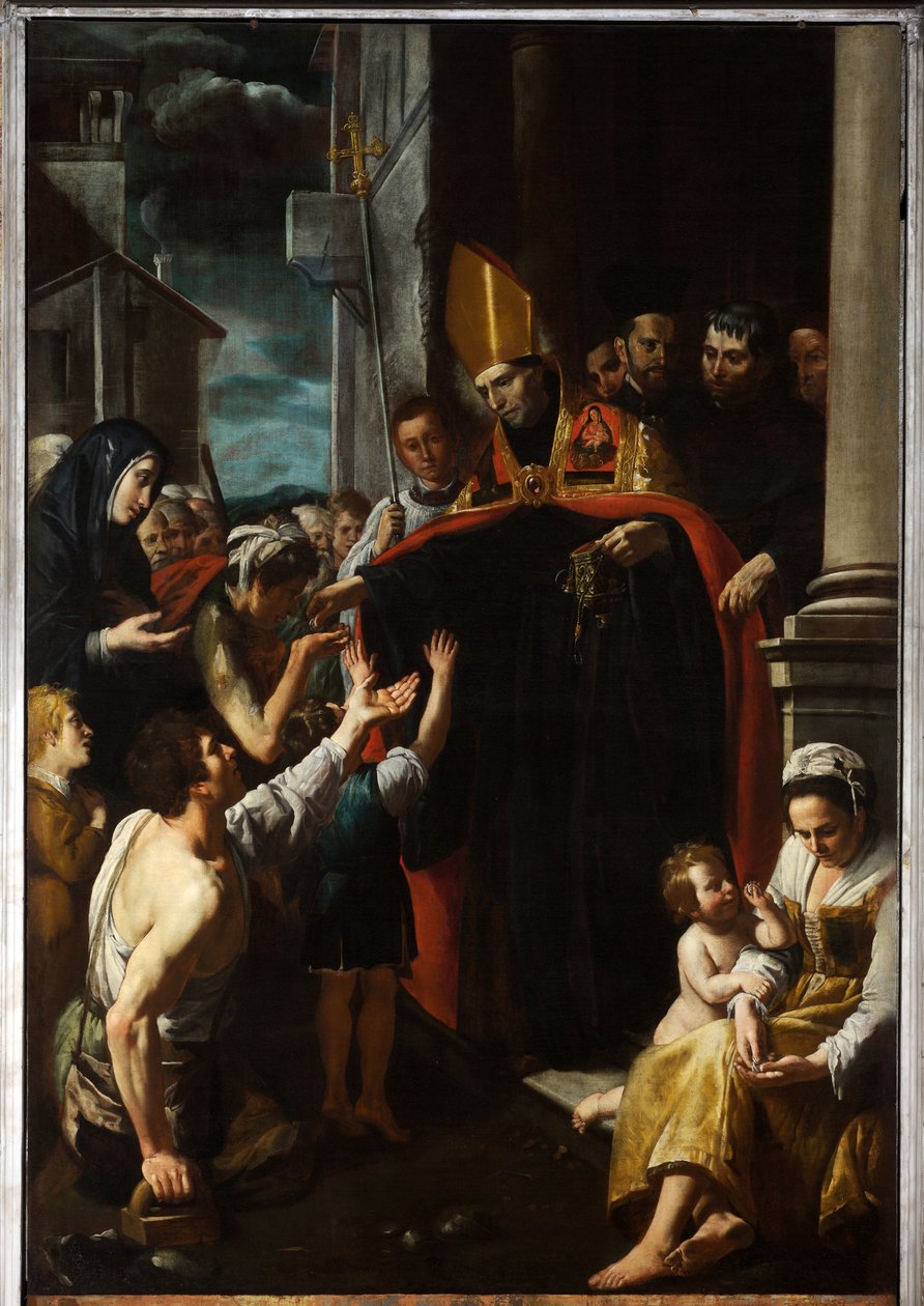 Almisser fra Sankt Thomas af Villanova af Domenico Il Sarzana Fiasella
