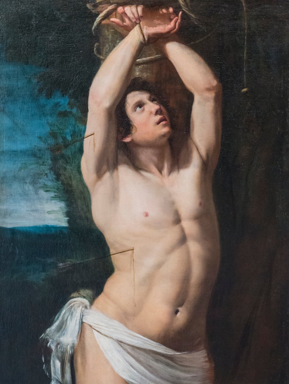 Sankt Sebastian af Domenico Il Sarzana Fiasella