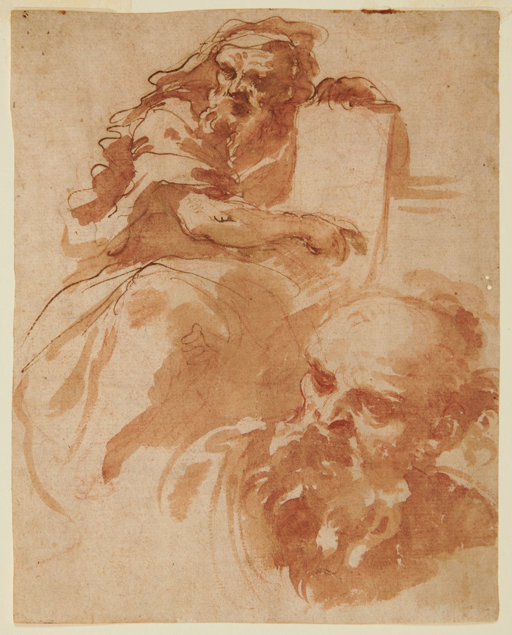 Seated Prophet (Recto) af Domenico Maria Canuti