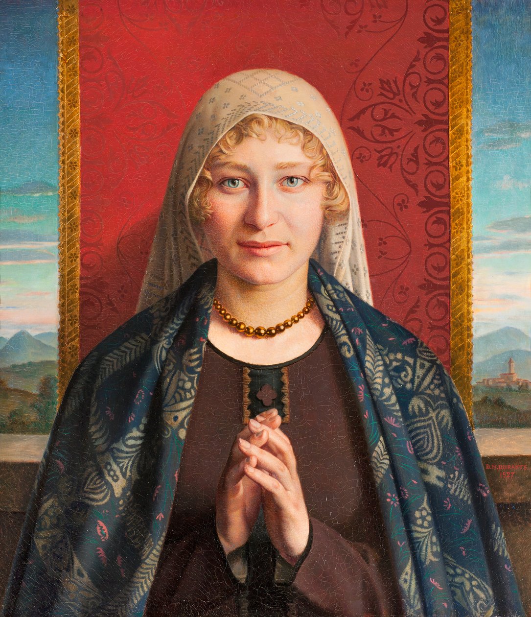 Angelus Prayer (olie på lærred) af Domenico Maria Durante
