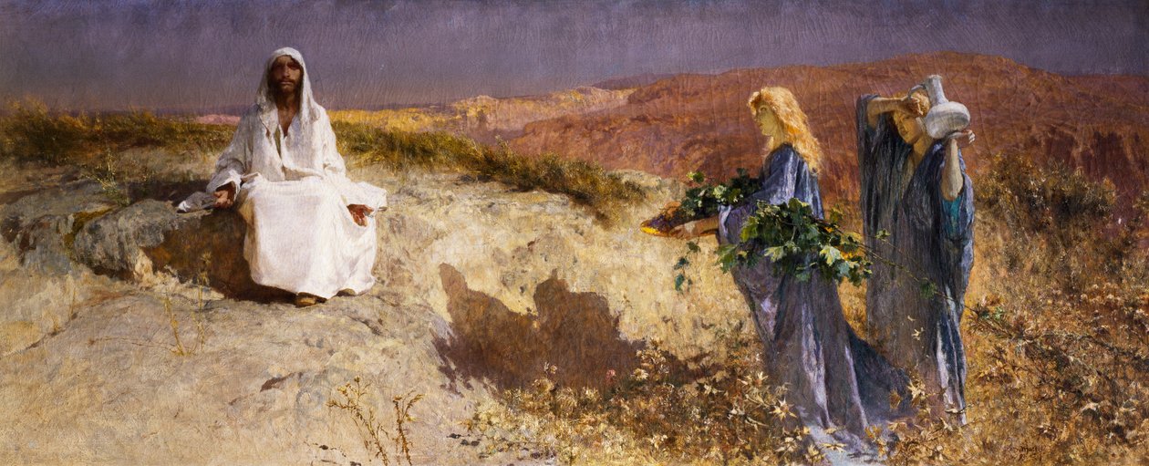 Kristus i ørkenen af Domenico Morelli