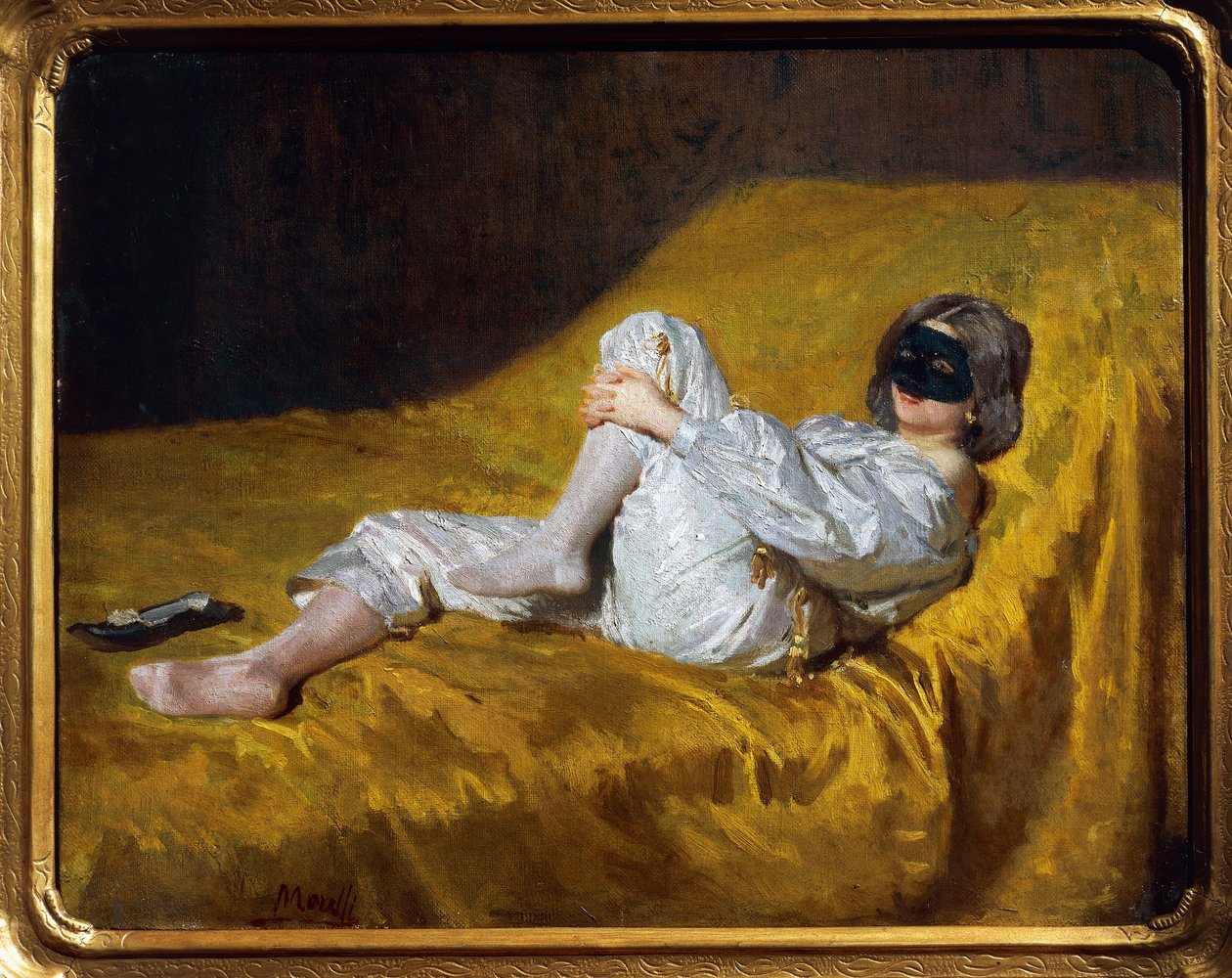 Maske (olie på lærred) af Domenico Morelli