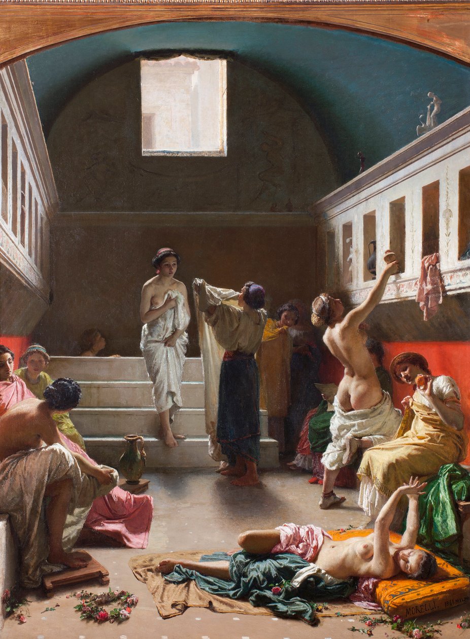 Pompejis bade - Peinture de Domenico Morelli (1826-1901) af Domenico Morelli