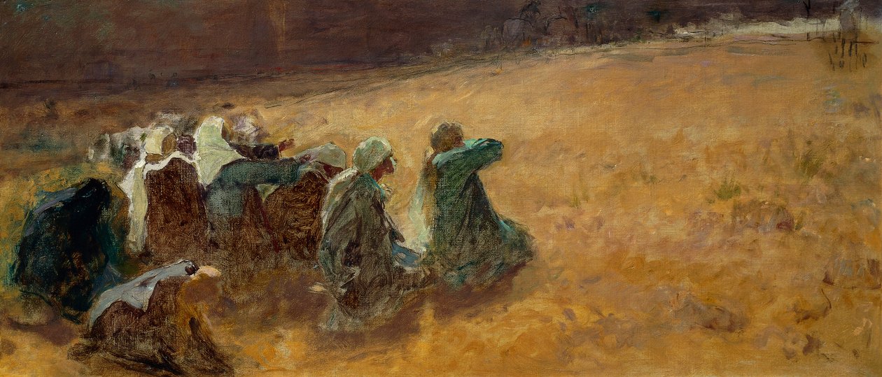 Maries deltager i Kristi korsfæstelse, detaljer (olie på lærred) af Domenico Morelli