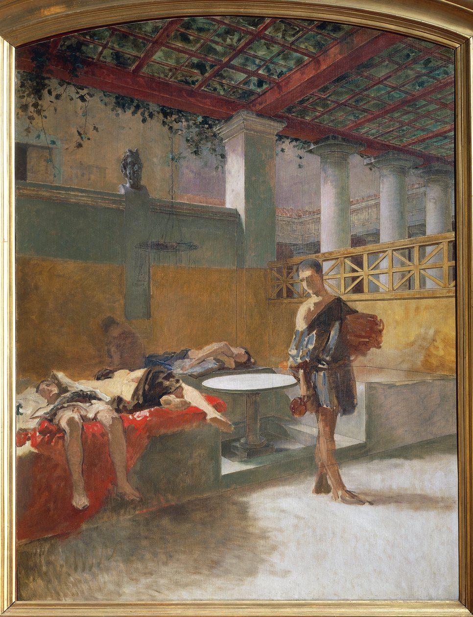 Triklinium efter orgie, ca. 1860 (olie på lærred) af Domenico Morelli