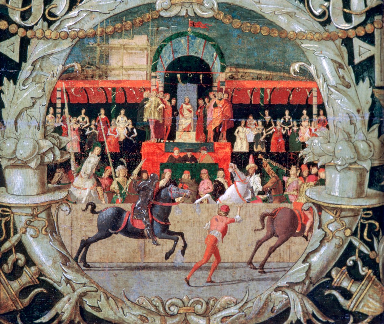 Sabinernes voldtægt før signalet, c1490 af Domenico Morone