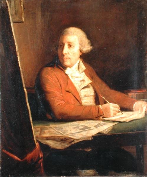 Portræt af Francesco Bartolozzi (1727-1815) (olie på lærred) af Domenico Pellegrini