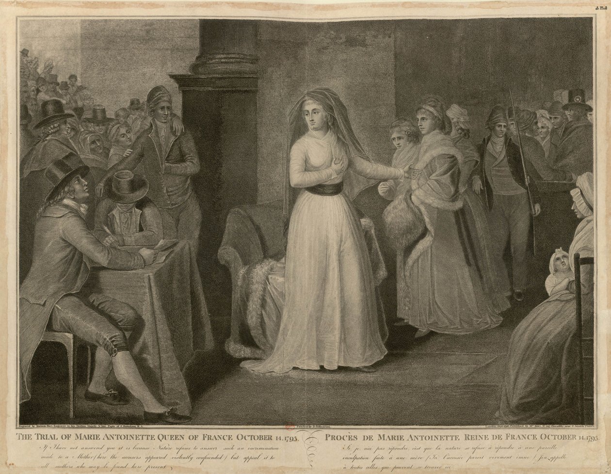Retssagen mod Marie Antoinette, dronning af Frankrig, 14. oktober 1793. af Domenico Pellegrini