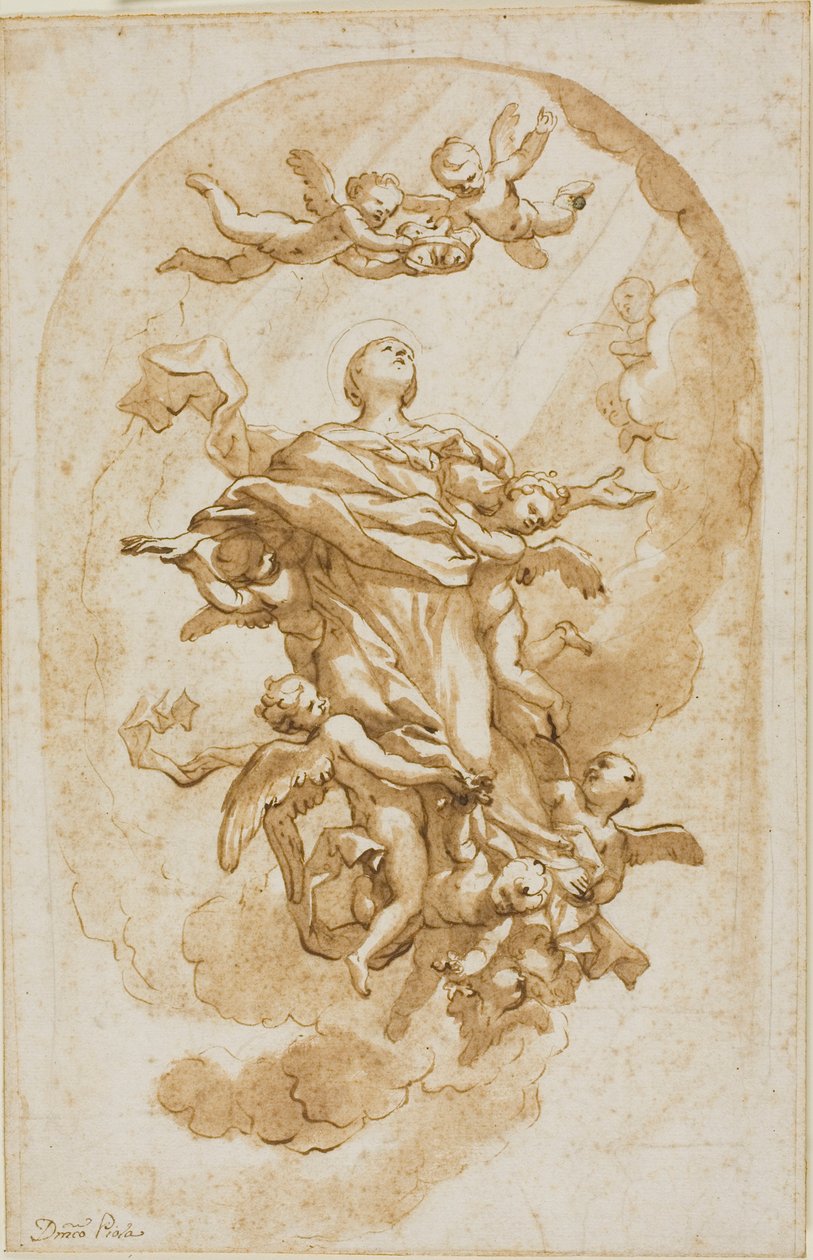Jomfru Marias himmelfart af Domenico Piola