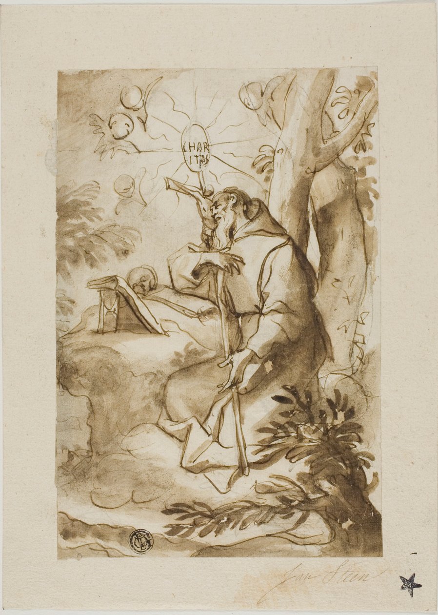Sankt Jerome af Domenico Piola
