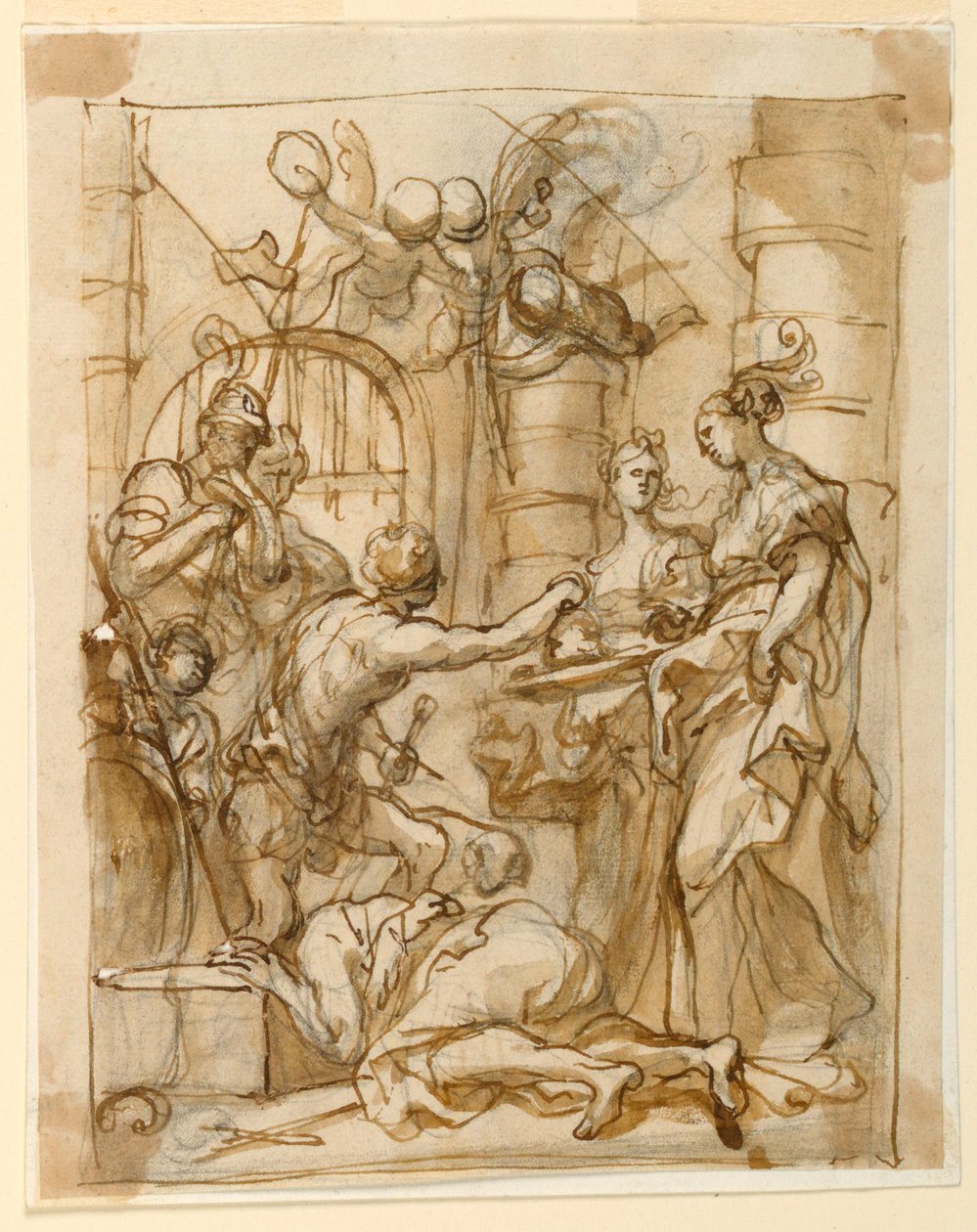 Salome modtager hovedet af Johannes Døberen af Domenico Piola