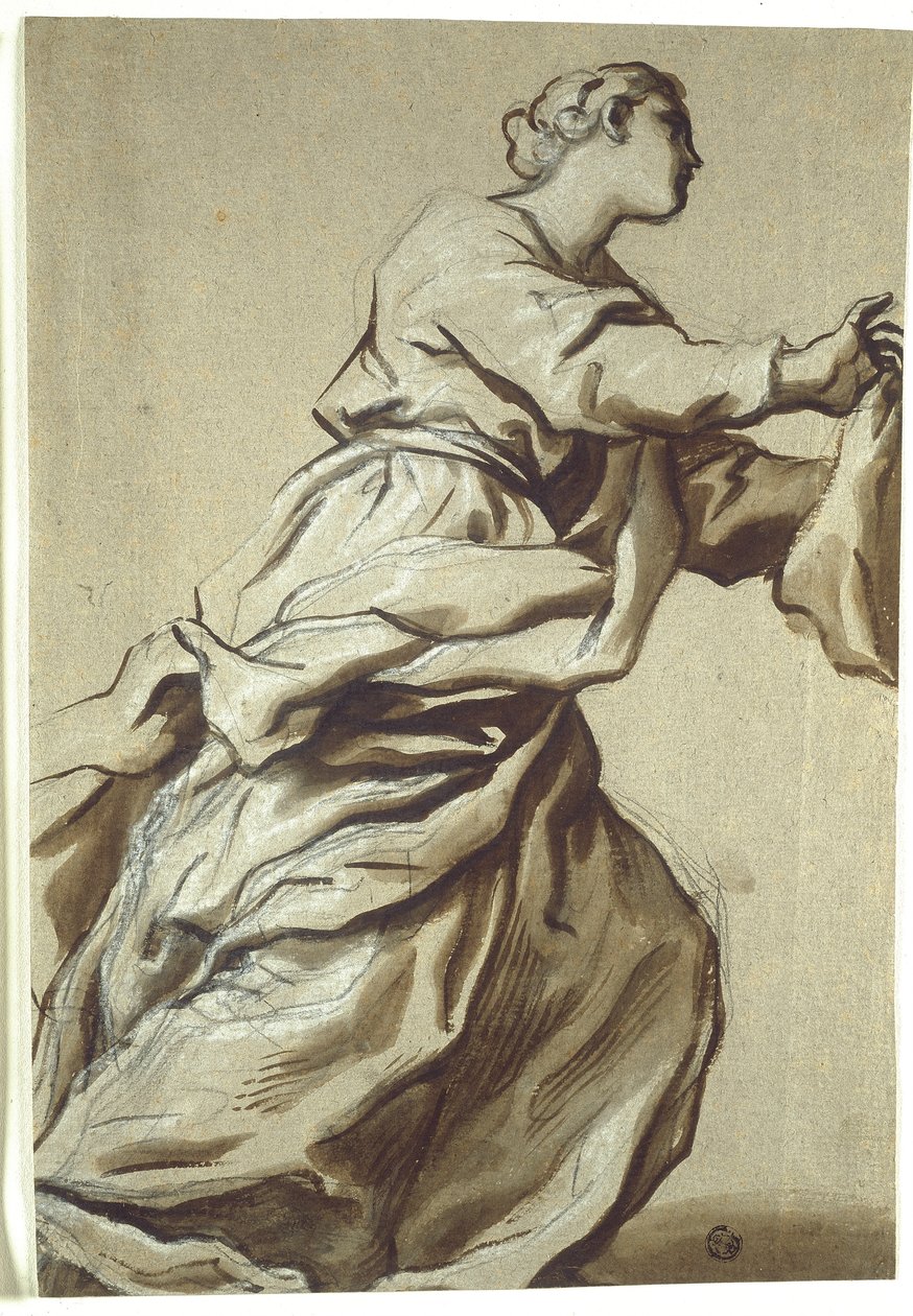 Undersøgelse for detaljer: Saint Veronica af Domenico Piola