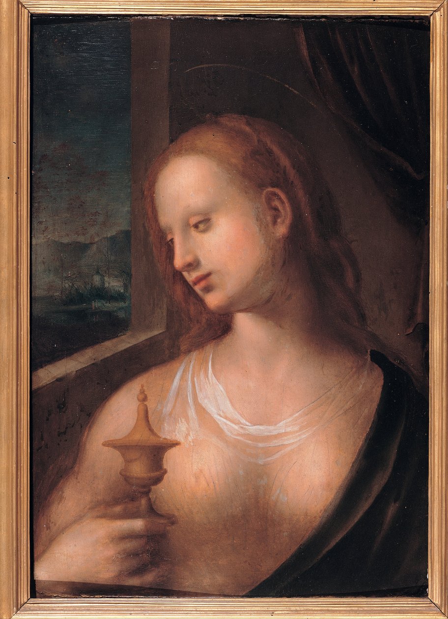 Magdalene med krukken med salve af Domenico Puligo