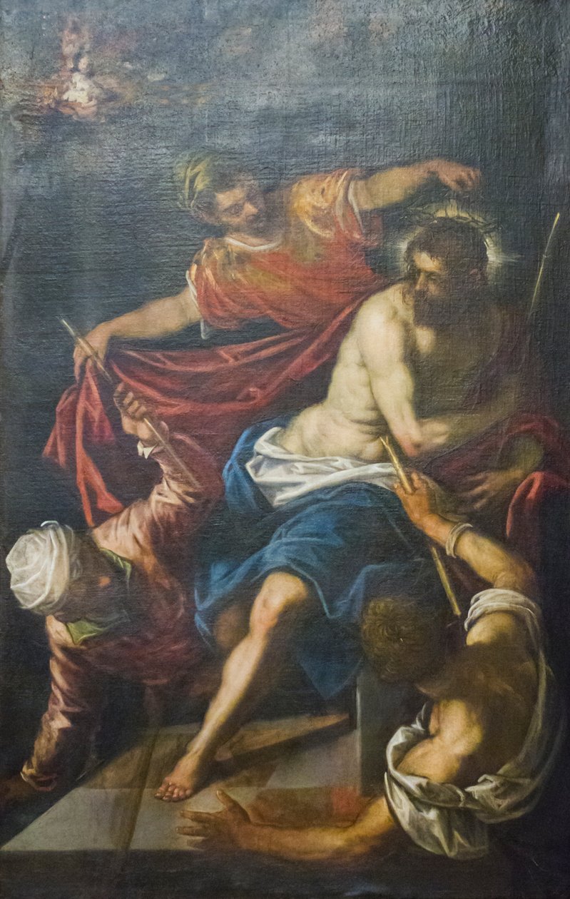 Kristus kronet med torne, ca. 1590 (olie på lærred) af Domenico Robusti Tintoretto