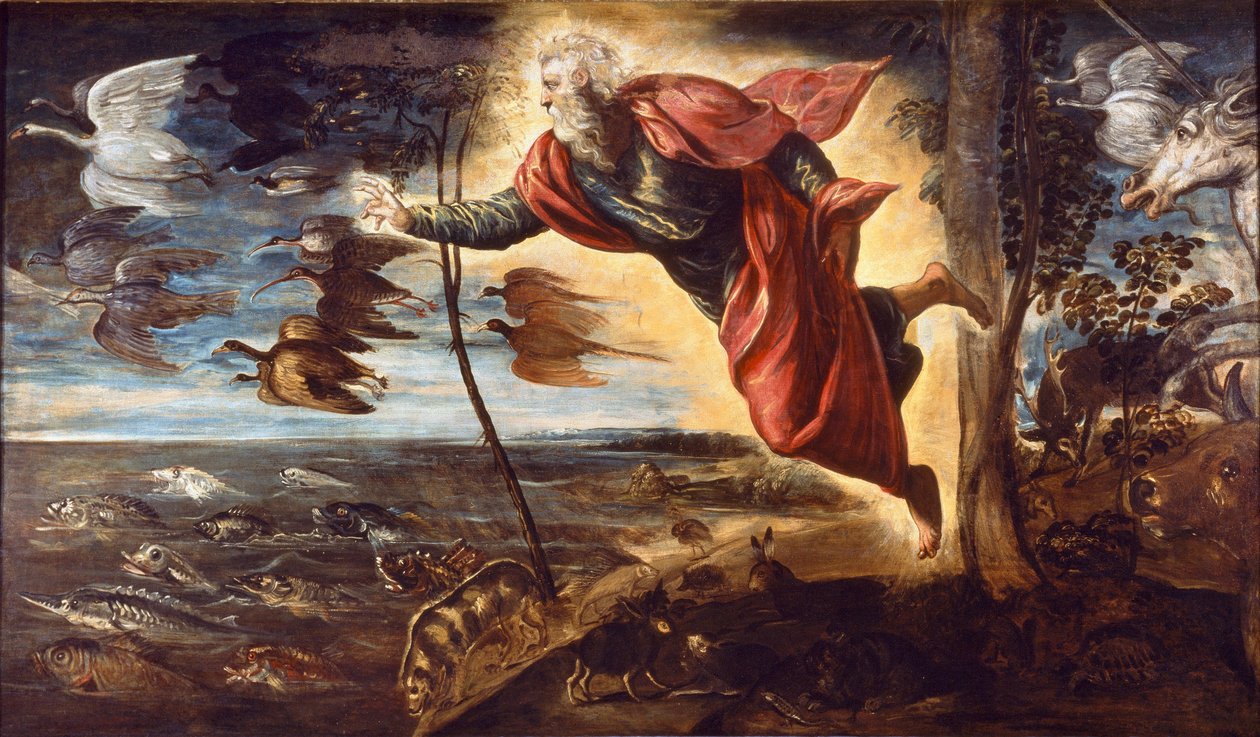 Skabelsen af dyr (maleri af Domenico Robusti Tintoretto