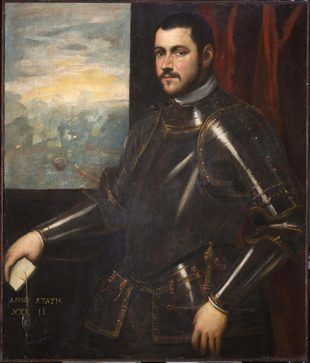 Portræt af en venetiansk admiral, 1500-tallet. af Domenico, Tintoretto