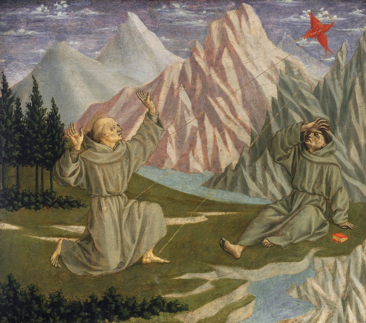 Saint Francis modtager Stigmata, ca. 14451450. af Domenico Veneziano