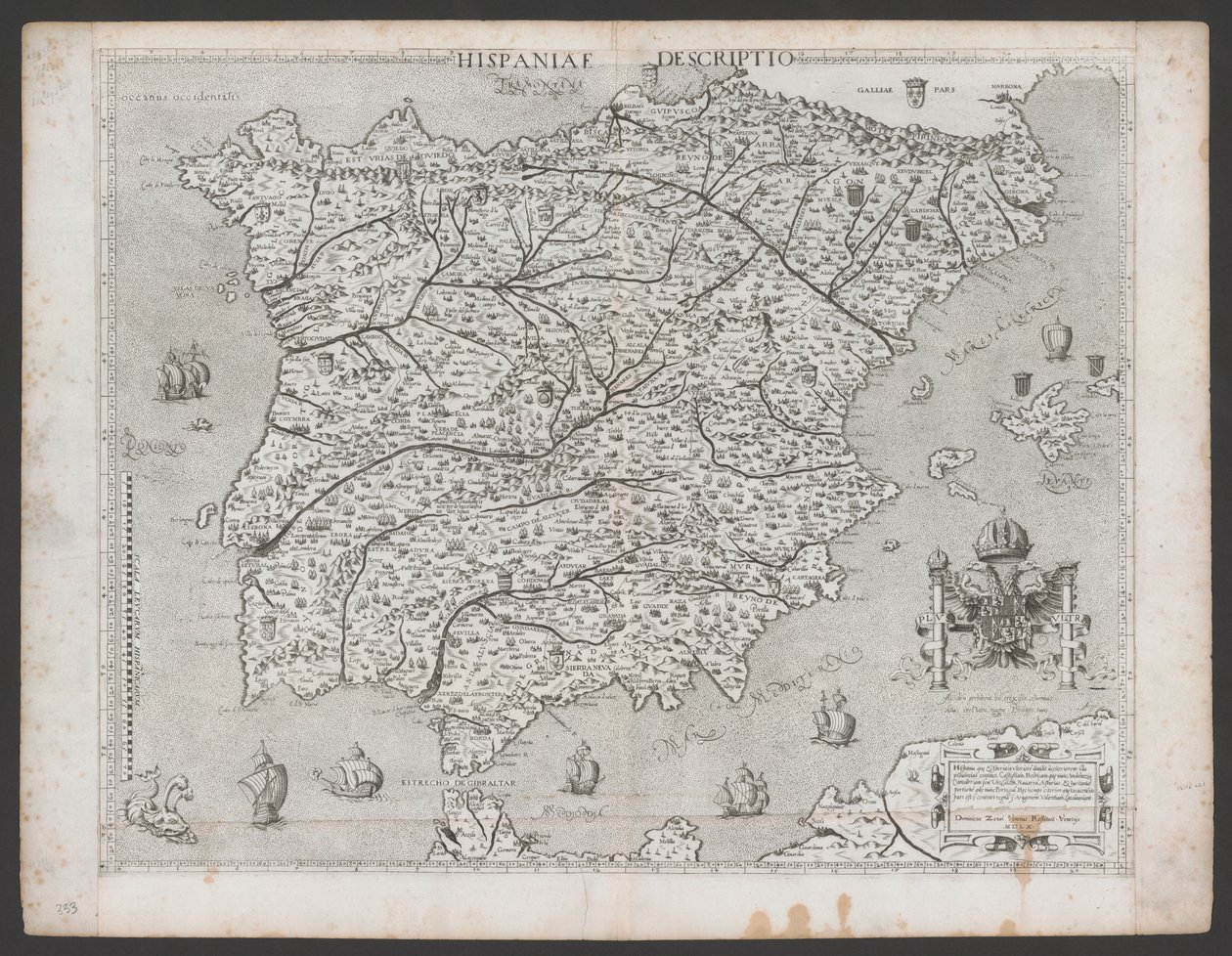 Hispaniae Descriptio de Domenico Zenoi (1560) af Domenico Zenoi