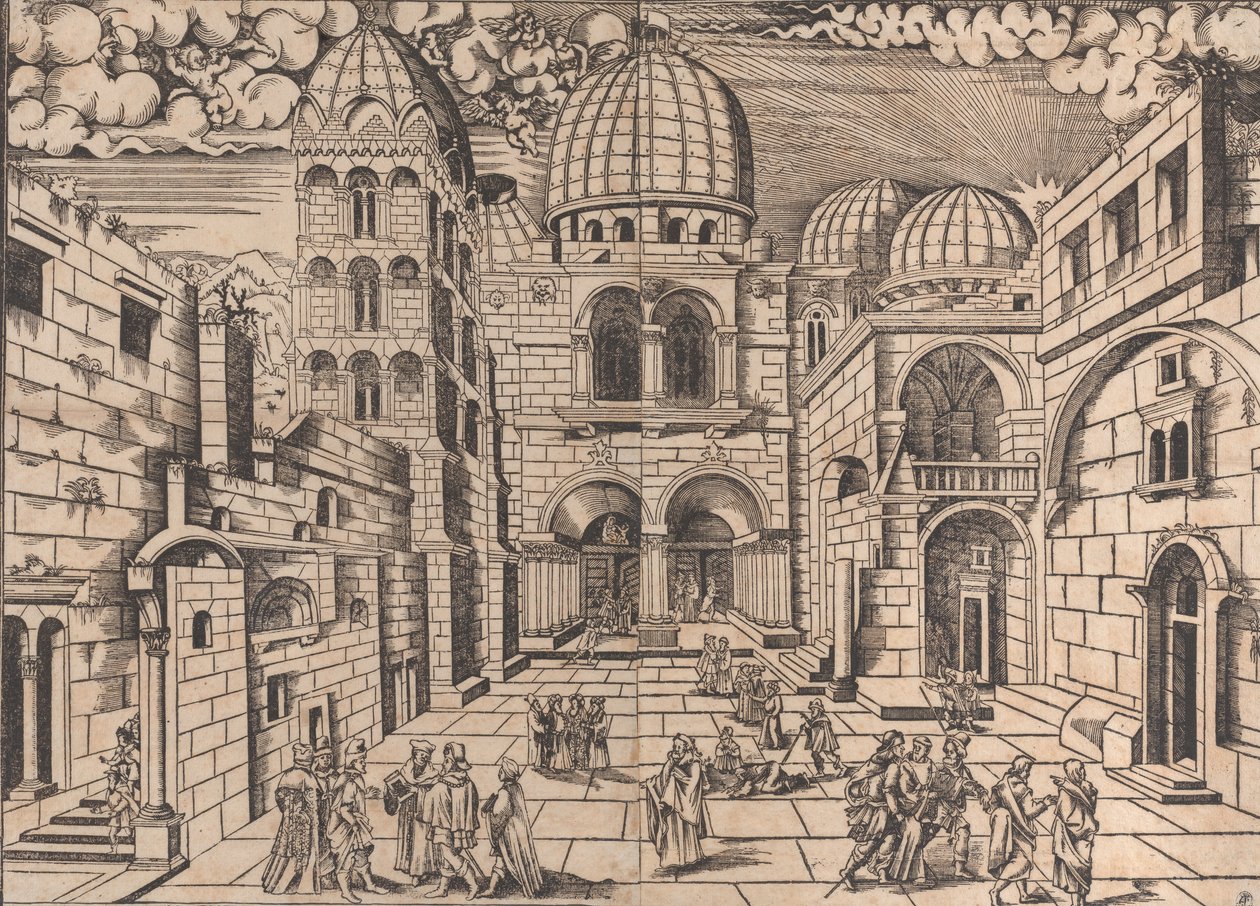 Den Hellige Gravs Kirke, Jerusalem, ca. 1546. af Domenico dalle Greche