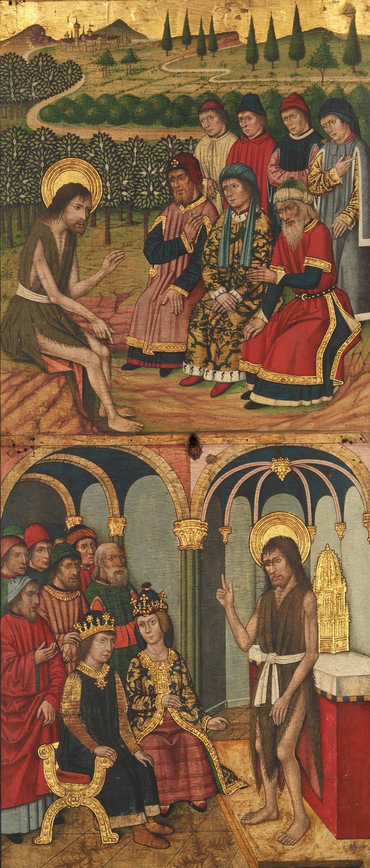 Panel af Johannes Døberen med scener fra hans liv, 1464-1507. af Domingo Ram