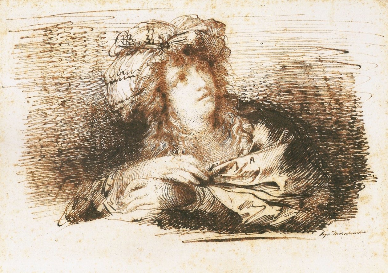 Kvinde med en turban af Domingos Antonio de Sequeira