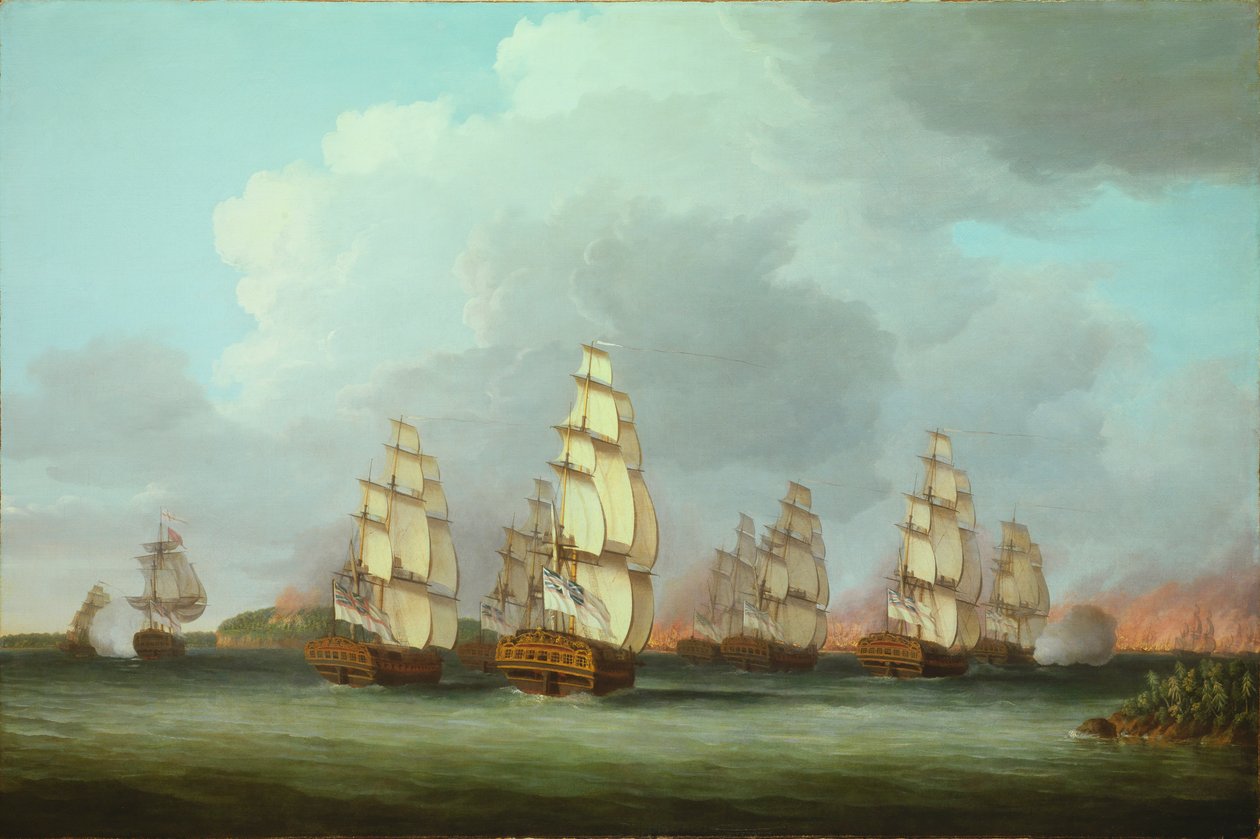 Ødelæggelse af den amerikanske flåde ved Penobscot Bay af Dominic Serres