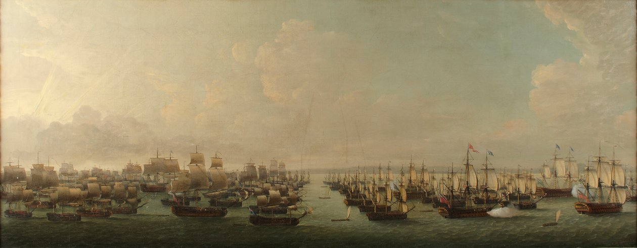 Den engelske eskadre, der angreb Havana i 1762 af Dominic Serres