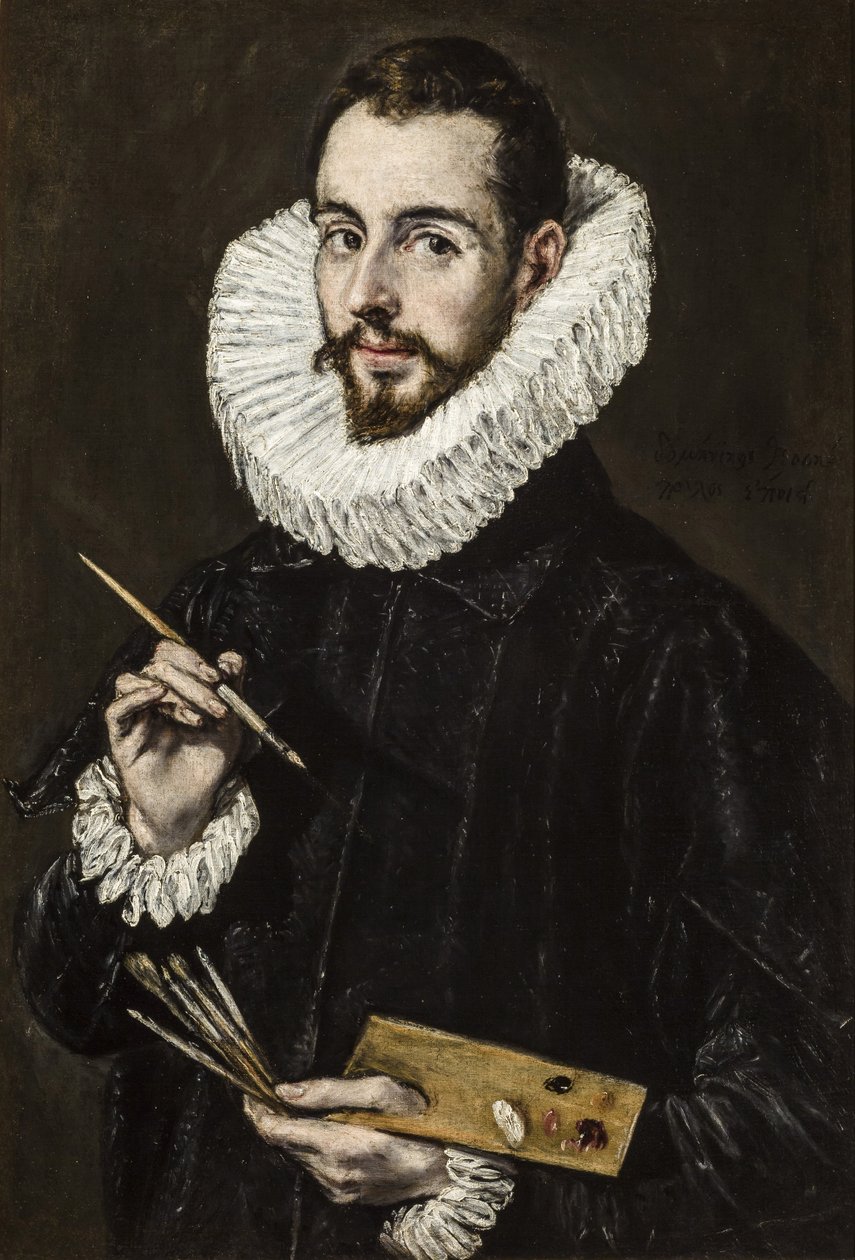 Portræt af Jorge Manuel Theotokopoulos 1578-1631, ca. 1600-1605. af Dominico El Greco