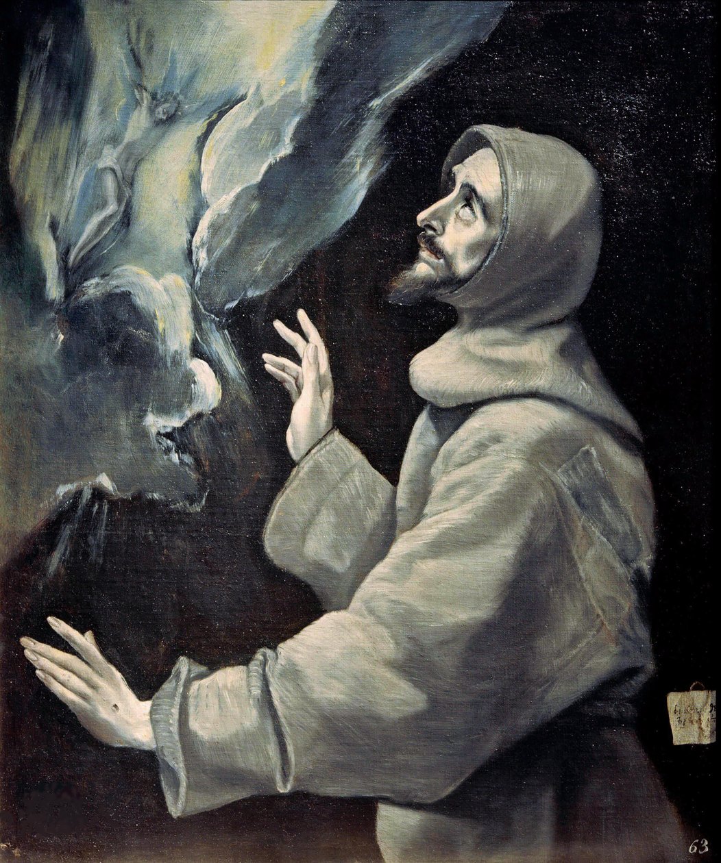 Saint Francis modtager Stigmata, ca 1585-1590. af Dominico El Greco