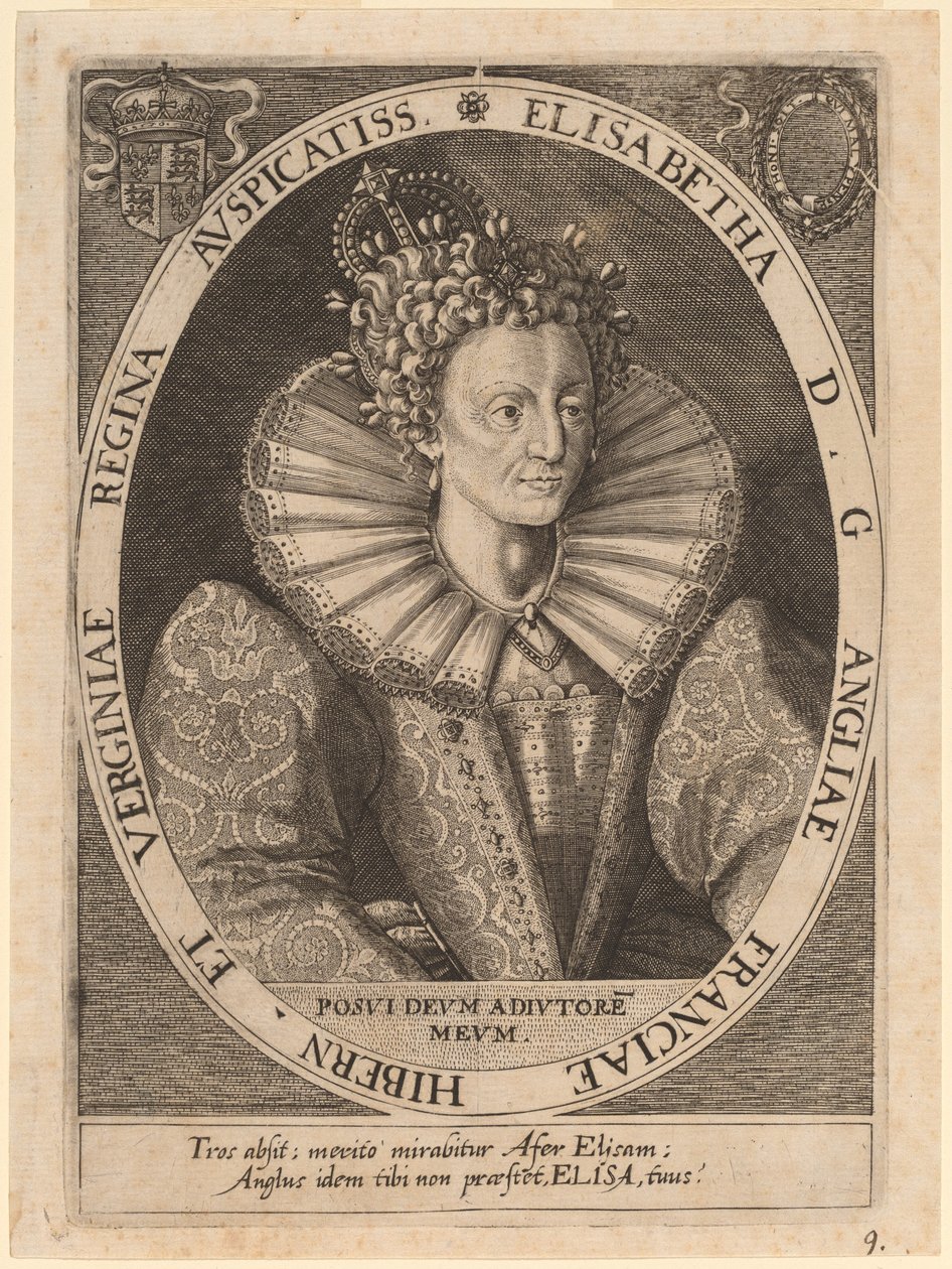 Dronning Elizabeth af Dominicus Custos after Crispijn de Passe I