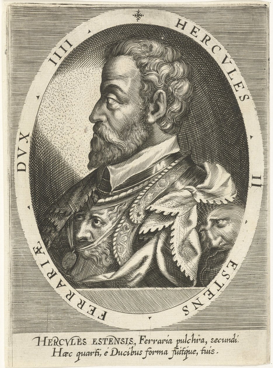 Ercole II dEste 1508-1559, hertug af Ferrara, Modena og Reggio, ca. 1600 af Dominicus or Custodis Custos