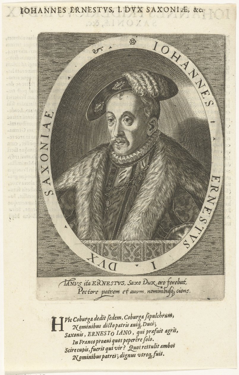John Ernest 1521-1553, hertug af Sachsen-Coburg, 1601 af Dominicus or Custodis Custos
