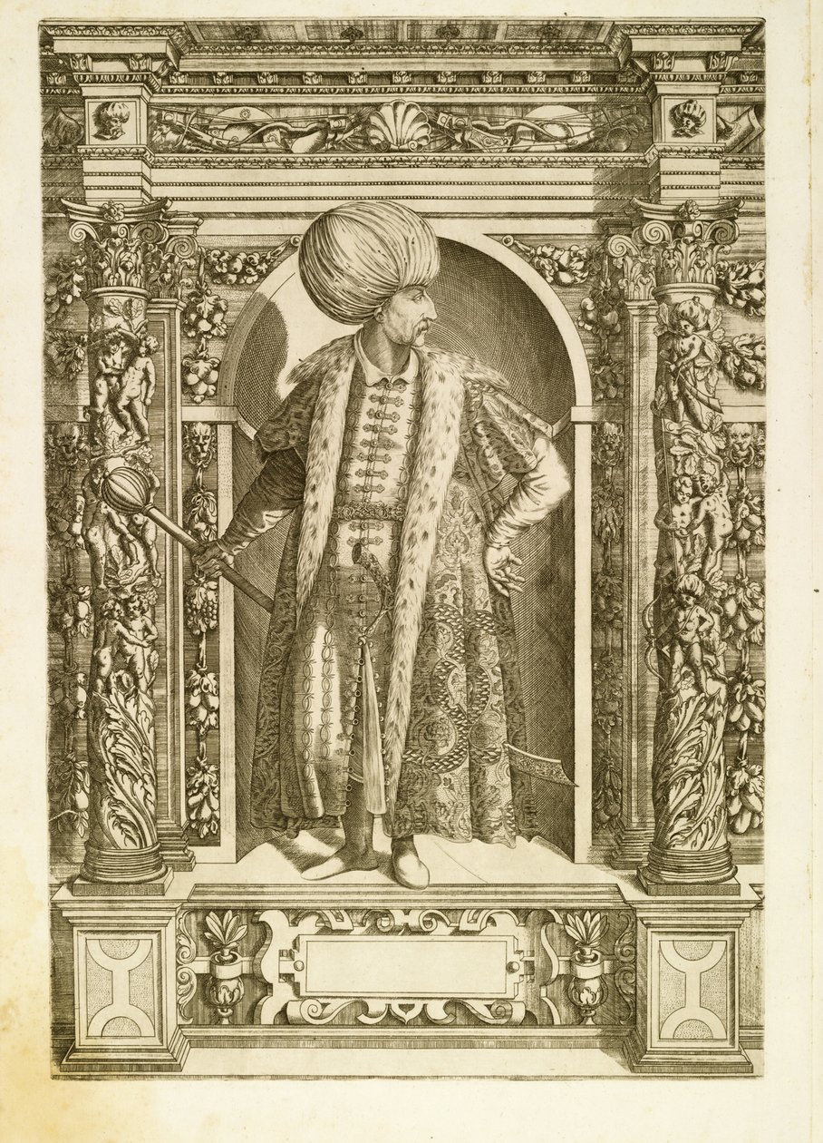 Sultan Suleiman I den storslåede, 1601 af Dominicus or Custodis Custos
