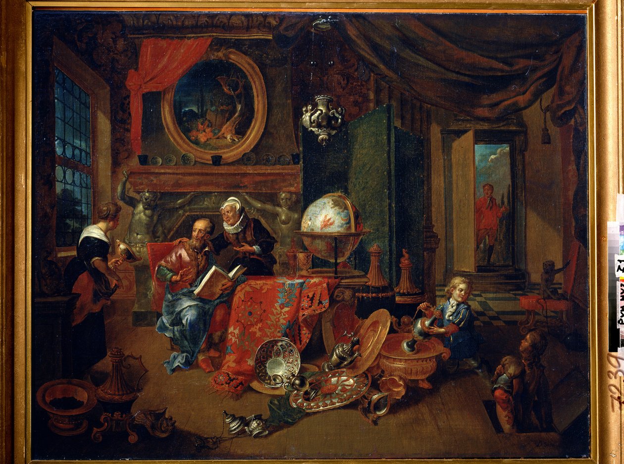 En gammel skrue (En gammel skrue). Maleri af Dominicus Smout (slutningen af ​​1600-tallet). Olie på lærred, 69,5 x 86 cm. Flamsk skole, barokkunst. A. Pushkin Museum of Fine Arts, Moskva. af Dominikus Smout