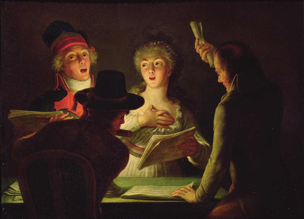Marseillaisen eller De patriotiske sangere, 1794 af Dominique Doncre