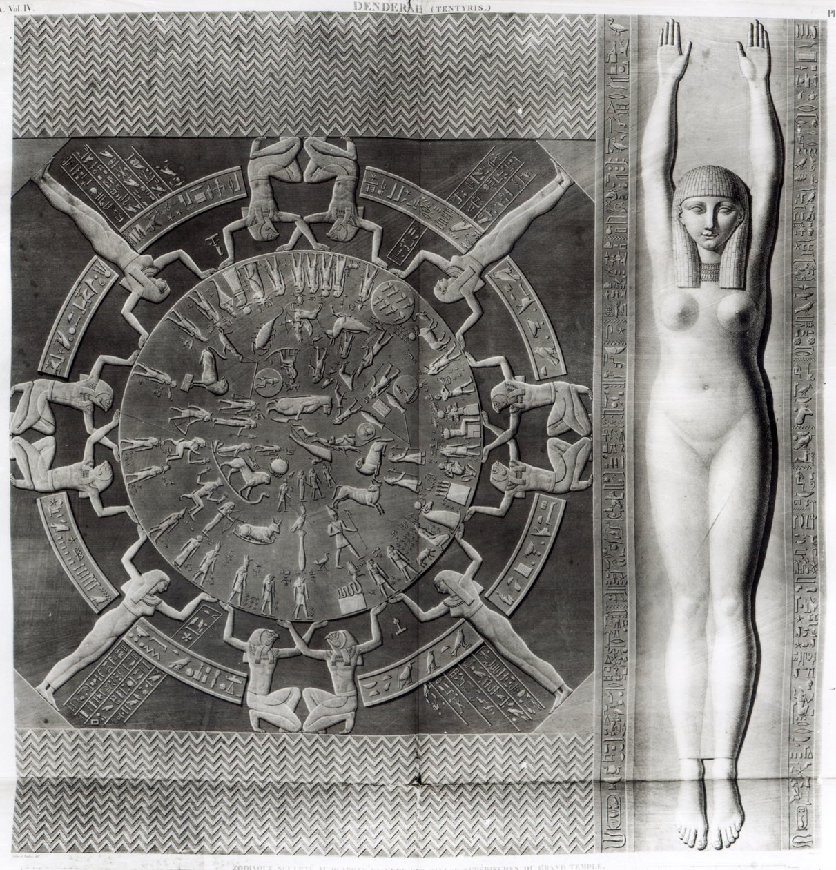 Dendera Zodiac, indgraveret i 1802 af Dominique Vivant Denon