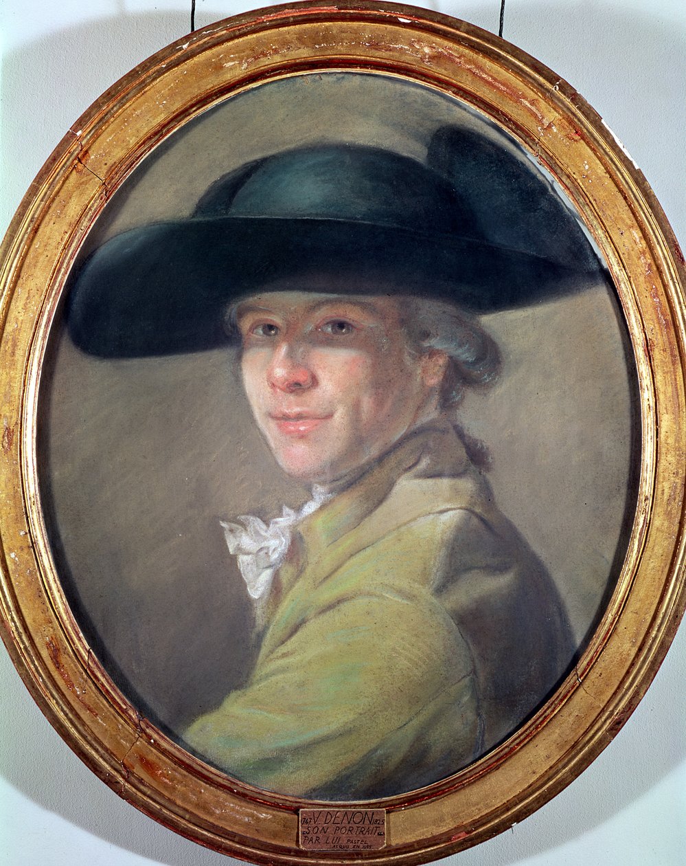 Selvportræt, ca. 1780 (pastel) af Dominique Vivant Denon