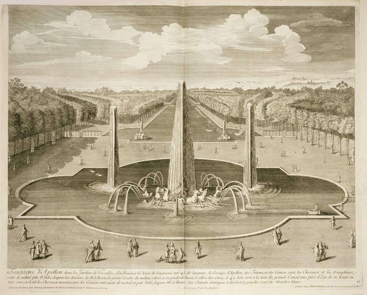 Apollonfontænen i Versailles haver af Dominique (after) Girard