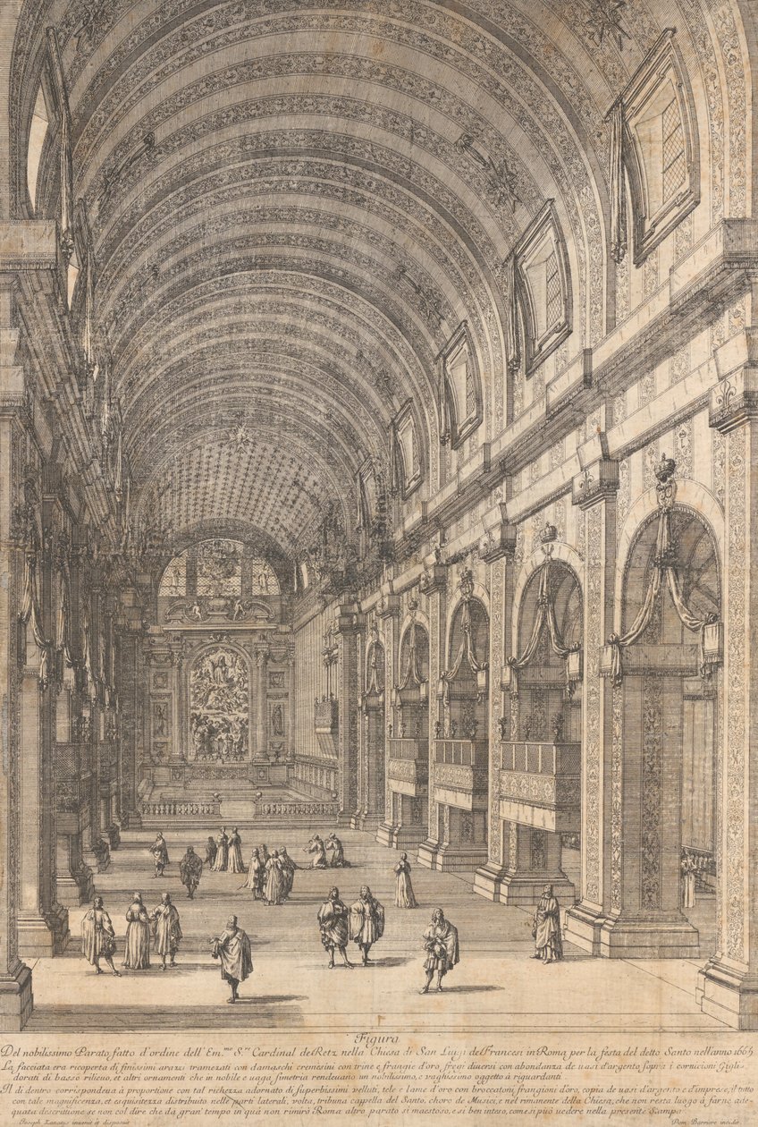 Dekoration bestilt af kardinal de Retz i San Luigi-kirken, Rom, til Saint
