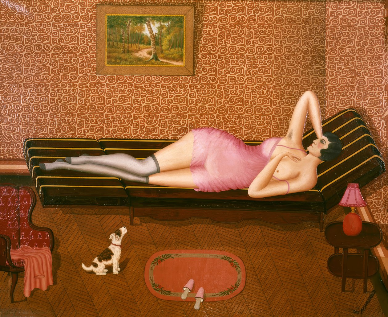 Sommerlur (kvinde liggende) af Dominique Peyronnet