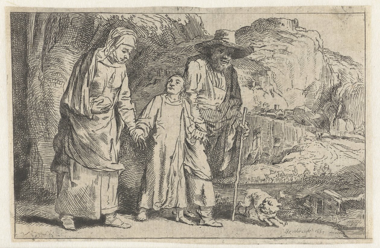Kristus vender tilbage fra templet med sine forældre af Dominique Vivant Denon (baron)
