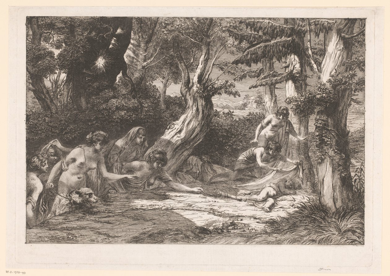Diana og hendes nymfer finder den sovende Amor i skoven af Dominique Vivant Denon (baron)