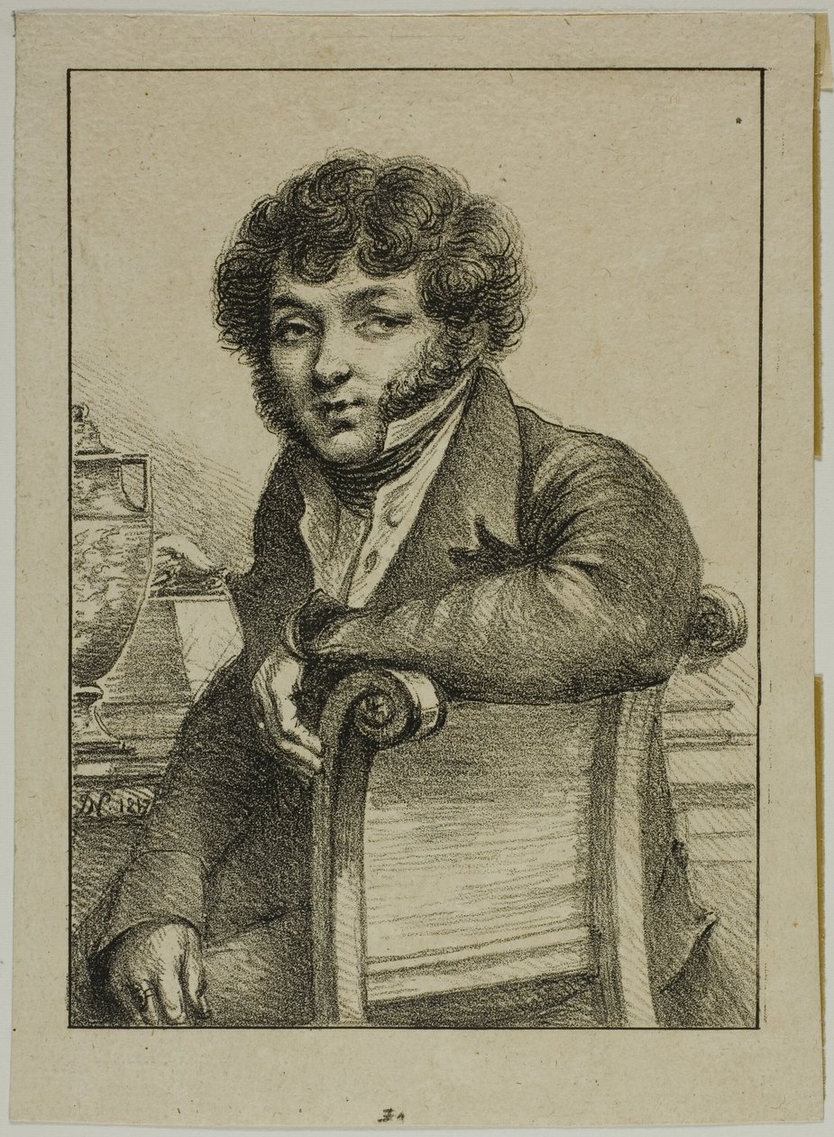 Portræt af brunet, printer af Dominique Vivant Denon