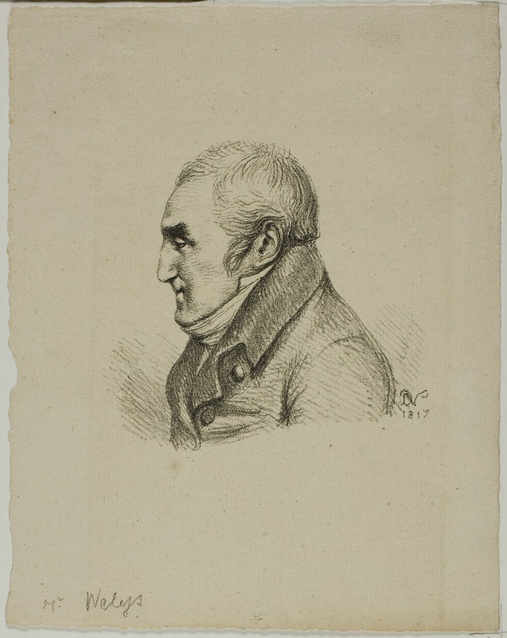 Portræt af Monsieur Nelys i profil af Dominique Vivant Denon