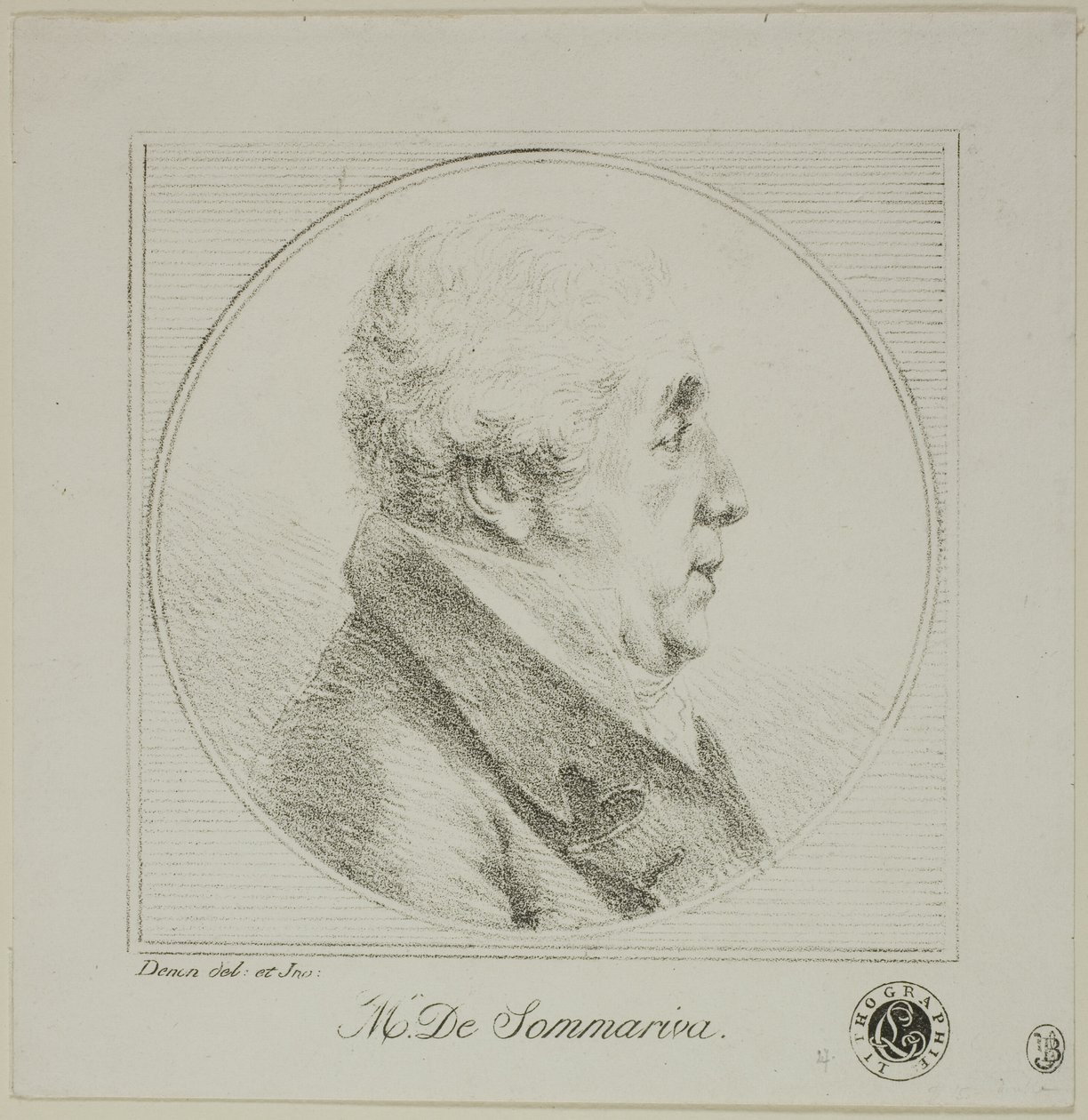 Profilportræt af Monsieur de Sommariva af Dominique Vivant Denon