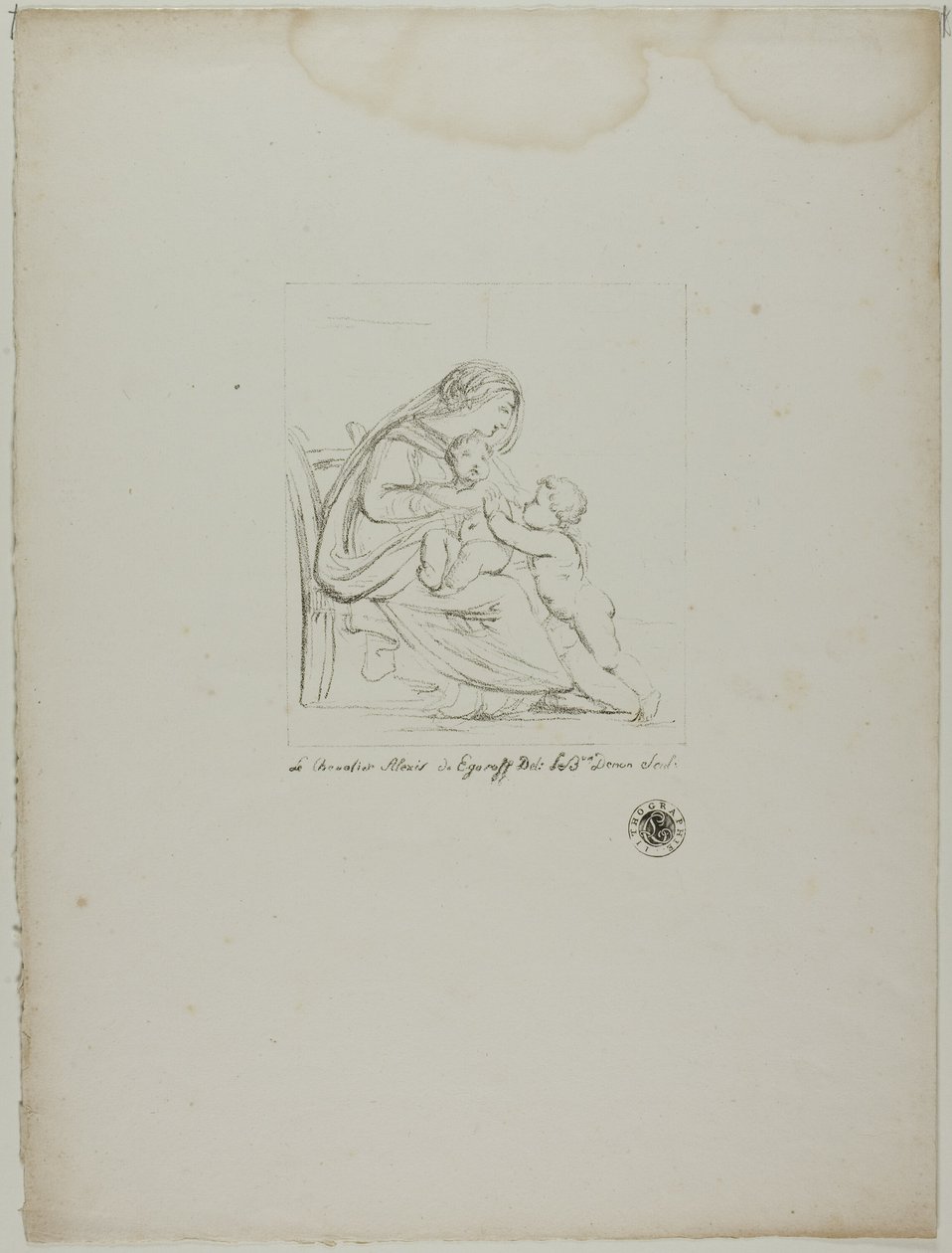 Siddende jomfru af Dominique Vivant Denon