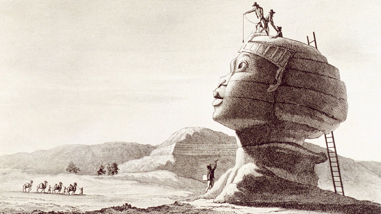 Sphinx of Giza i Egypten under Egypten-kampagnen af Dominique Vivant Denon