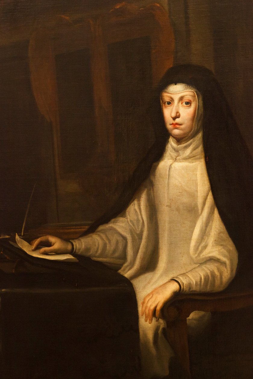 Mariana af Østrig (detaljer) af Don Juan Carreno de Miranda