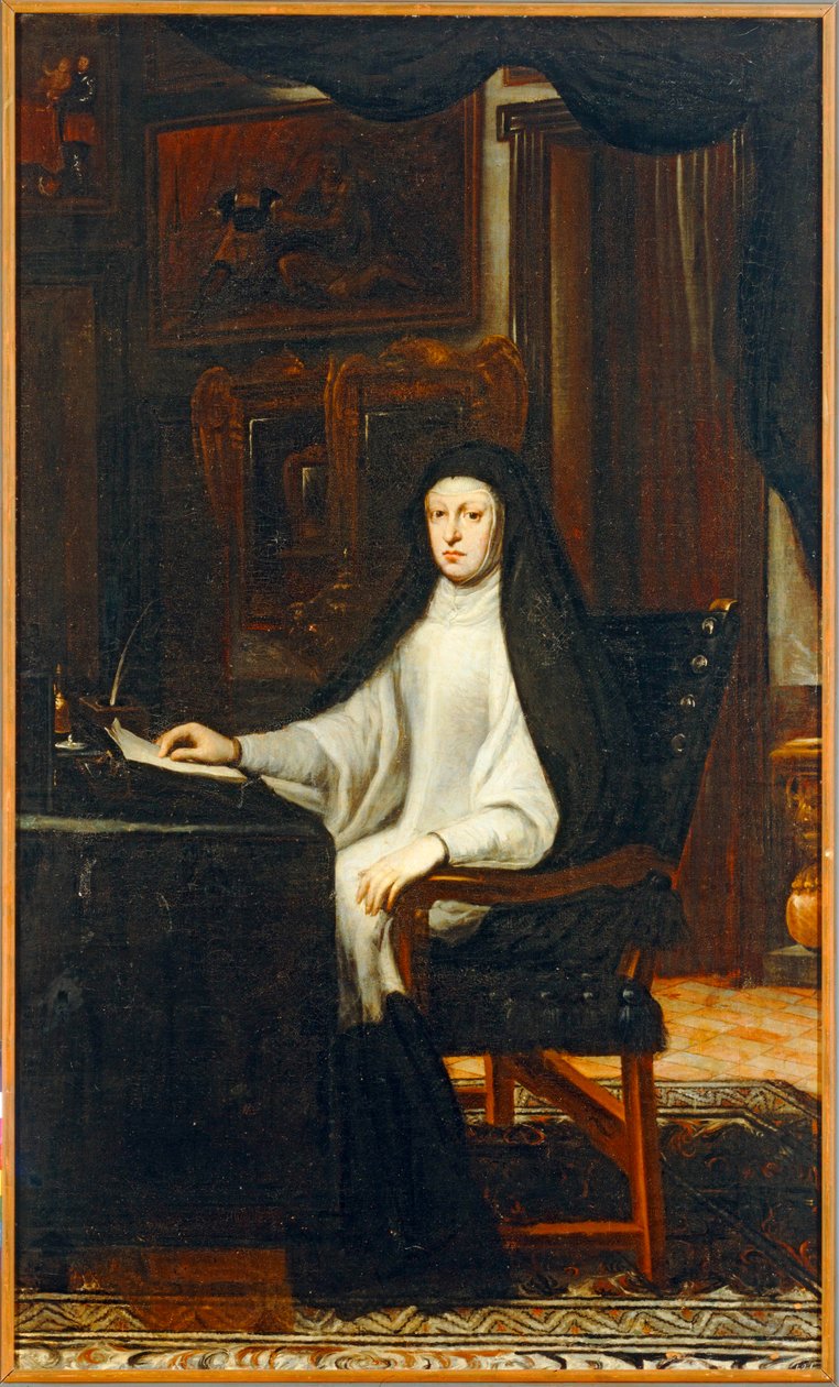 Marianne af Østrig, datter af Ferdinand III, gift med Felipe IV, hendes onkel ... af Don Juan Carreno de Miranda