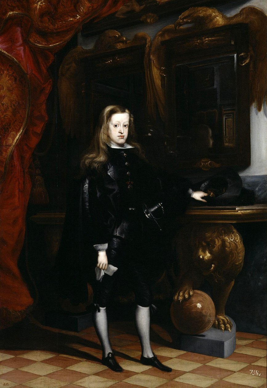 Portræt af Karl II, ca. 1675 af Don Juan Carreno de Miranda